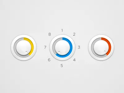 Knobs interface photoshop ui