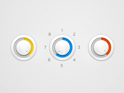 Knobs interface photoshop ui