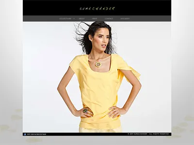 Suma Chander clean fashion final photography redesign website