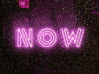 Neon dark light neon typography