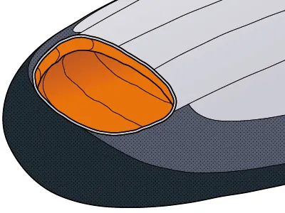 Sleeping Bag WIP coaches loupe illustration vector