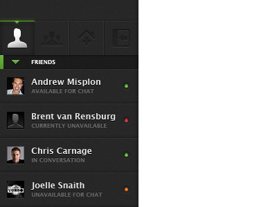 Friends List for a Project a binned chat friend list work in progress