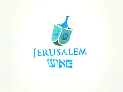 Jerusalem Wine dradle driedel israel jerusalem jew jewish logo logo designer wine