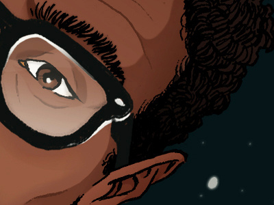 Camp 3 childish gambino color digital eyes glasses hair illustration ink stars