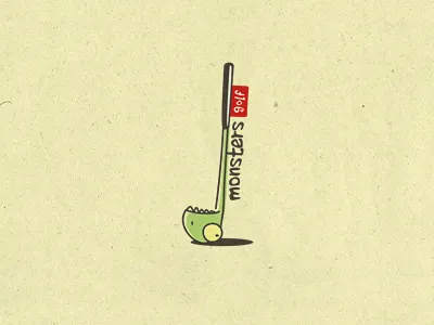 Monsters Golf 13mu ball golf logo monster putter