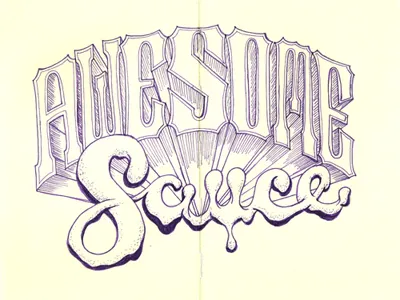 Awesome Sauce illustration lettering moleskine typography