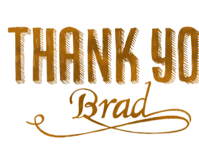 Thank you! hand drawn thanks type