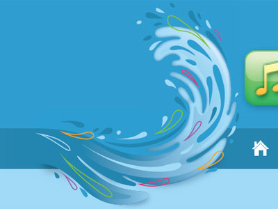 Splash Color blue droplets header splash water wave website