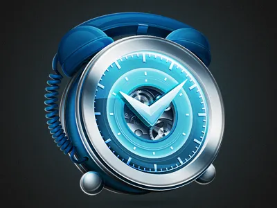 Alarm clock icon illustration