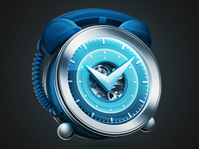 Alarm clock icon illustration