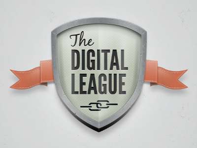 The Digital League logo branding digital digital brand digital illustration icon design logo logo design photoshop shield vintage vintage logo vintage mood