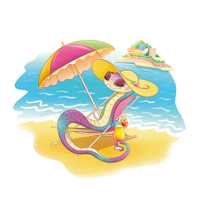 2025 Snake calendar. June 2025 animal art calendar calendar 2025 calendar design character character design children character children illustration graphic design illustration illustrator sea sea vacation snake snake 2025 snake calendar snake kalendar 2025 summer vacation