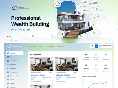 Real Estate Investment - SaaS Ui/UX Project asset building dashboard design system finance home house immobili investment payment property real estate referral shop store ui kit uiux web design