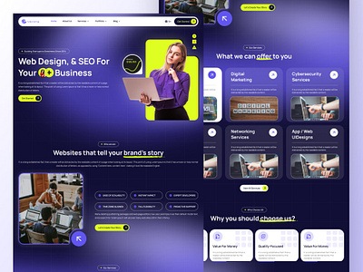 IT Service Web Design design it website ui ux web design website