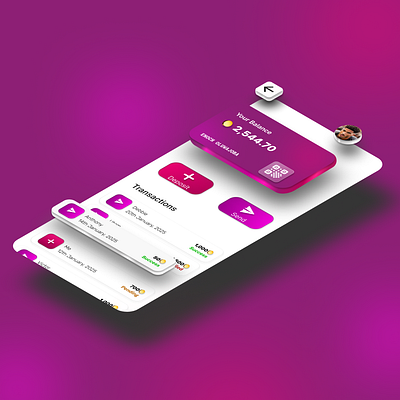 3D Neumorphic Design: Financial Wallet Mobile App 3d design dashboard figma finance fintech mobile app design money management neumorphism ui ux wallet