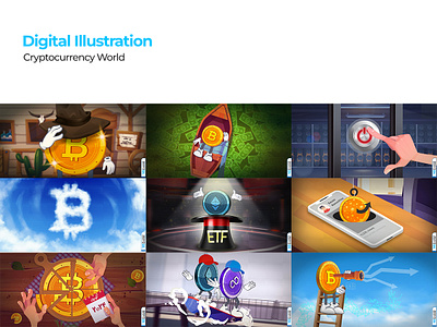 Digital Illustration (cryptocurrency world) animation art banner crypto currency digital digitalart illustration news