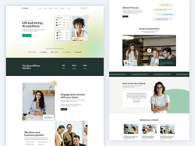 HRFlow - SaaS and Startup Design ai clean design framer framerify hiring hr human resources modern noocode responsive design saas startup ui web design webflow