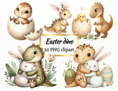 Easter Dino, Neutral Colors