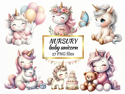 Nursery Unicorn - WallDecors or Card Making