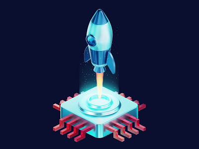 Rocket 3d 3d animation animated animation blender icon animation icons illustration motion graphics rocket animation space startup startup launch