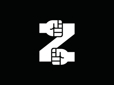 Letter Z Punch (Logo For Sale) branding company design fight fist graphic design identity letter lettermark logo logomark martial modern punch simple sport z