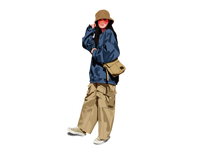 Bucket hat art character design digital digital art digital design digital illustration illustration