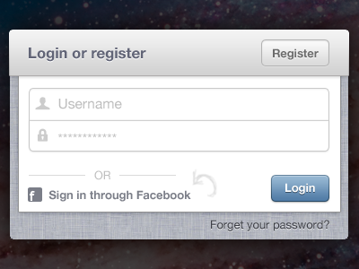 Modal - Login button form login modal