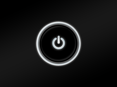 Monitor power button button glow monitor photoshop power push ui vector