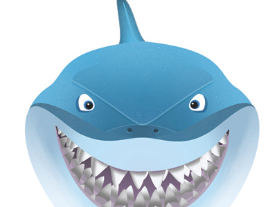 Hungry shark swim teeth