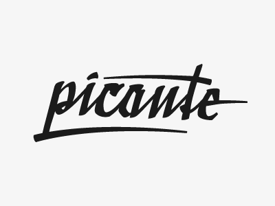 Picante calligraphy lettering typography