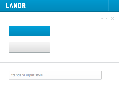 Landr updated UI styles buttons input landr nav ui