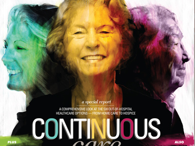 cover :: healthy living :: continuous care care continuous cover illustration jamie ezra mark jamie mark magazine magazine design