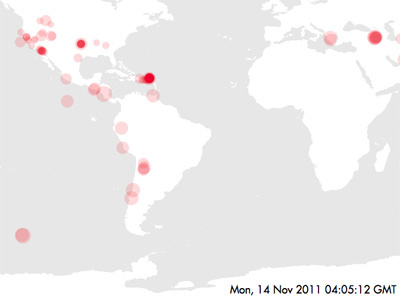 7 Days of Earthquakes earthquake processing