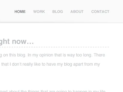 Navigation grey header helvetica navigation shadow