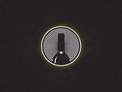 Saint wine bottle circle crest design father halo logo mark round saint unused wine