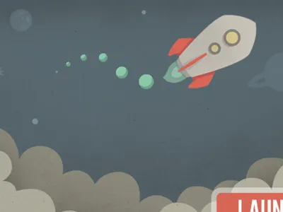 Rocket app atom blast blue cloud clouds distress green illustration illustrator photoshop planet rocket space star texture vector vicbell