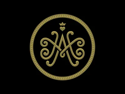 M&A Monogram a crown heart love m ma monogram oronoz wedding