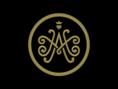 M&A Monogram a crown heart love m ma monogram oronoz wedding