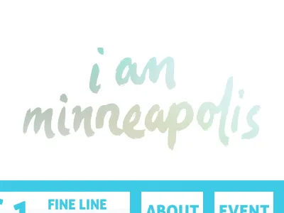 I am Mpls brush handdrawn header type website wordmark