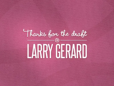 Thanks for the draft draft dribbble invite