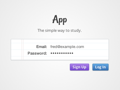 Login/Signup form app buttons css form login signup