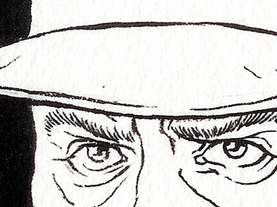 Van Alden boardwalk empire eyes hat hbo illustration ink michael shannon nelson van alden portrait