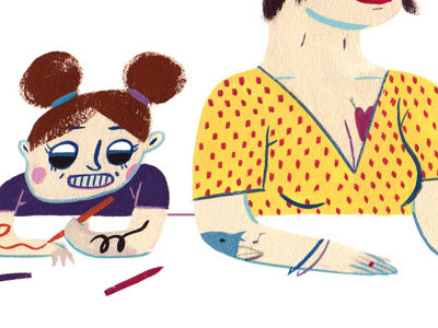killed project gouache illustration killed portrait