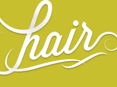 Hair Script! script shadow typography