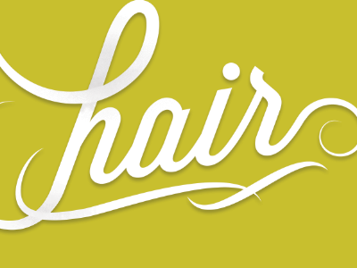 Hair Script! script shadow typography