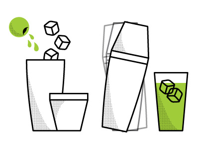 Shakin' drink icon illustration texture two color