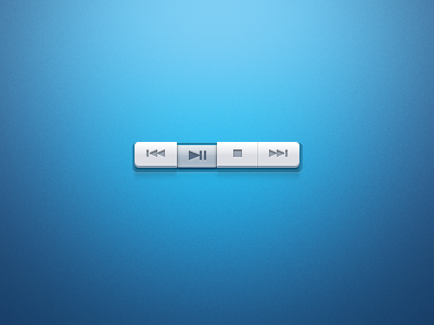 Media Controls button elements gui interface next pause play prev stop ui