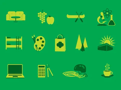 Girl Scouts Illustrations girl scouts green yellow