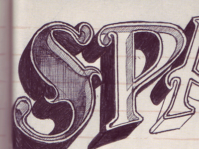 Spades & Clubs doodling lettering