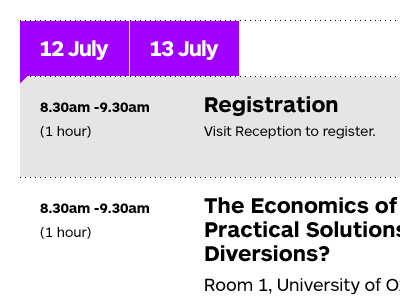 Event Timetable / Schedule color divide dot dots event flat flat colour schedule table timetable